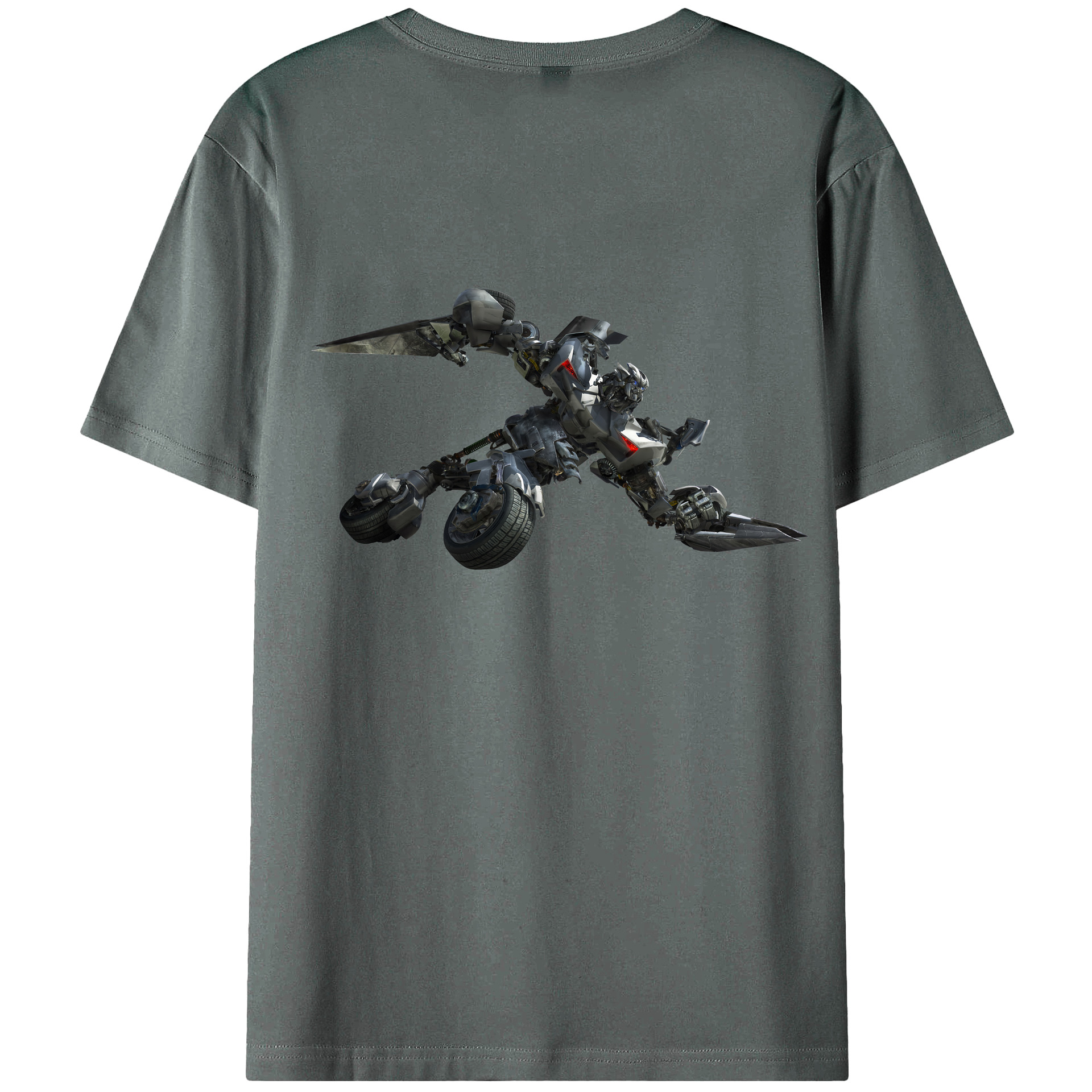（画像用） Transformers トランスフォーマー 綿100％ メンズ半袖Tシャツ（バックプリント） 通気性
